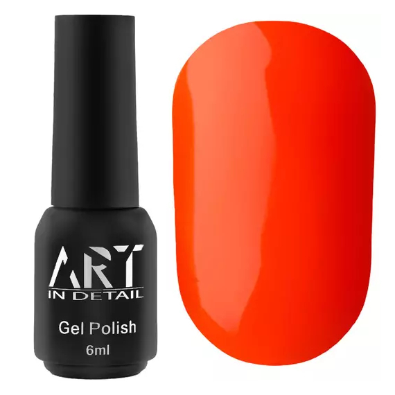 Гель-лак для нігтів ART NEON №005, коралово-помаранчевий неоновий, 6 мл, Колір: Кораловий