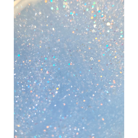 База для ногтей DARK PRO base Shine №01, молочно-голубая с блестками, 15 мл, Цвет: Молочный, изображение 4