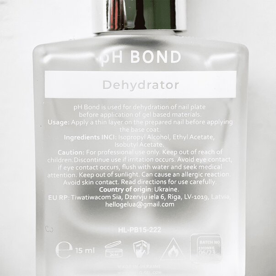 Дегідратор (знежирювач) для нігтів HEYLOVE pH Bond, 15 мл, зображення 3