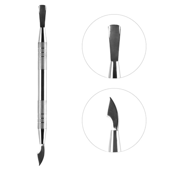 Лопатка маникюрная Olton в кожаном чехле (лопатка + топорик)