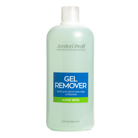 Засіб для зняття гель-лаку Jerden Proff Gel Remover алое вера, 500 мл