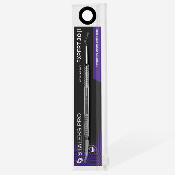 Лопатка педикюрная Staleks EXPERT 20 TYPE 1 (кюретка полусфера + пика), изображение 3