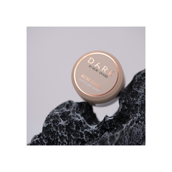 Гель-фарба Dark Rose Gold metal gel paint рожеве золото, 5 мл, зображення 3