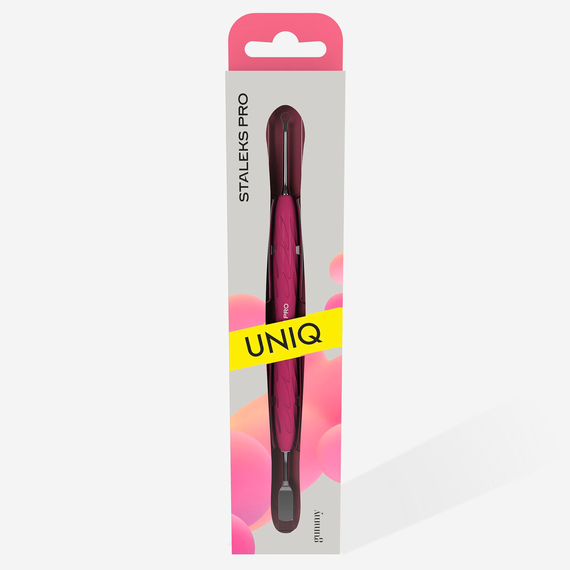 Лопатка маникюрная с силиконовой ручкой STALEKS UNIQ 11 TYPE 1 (плоский пушер + кольцо), изображение 3