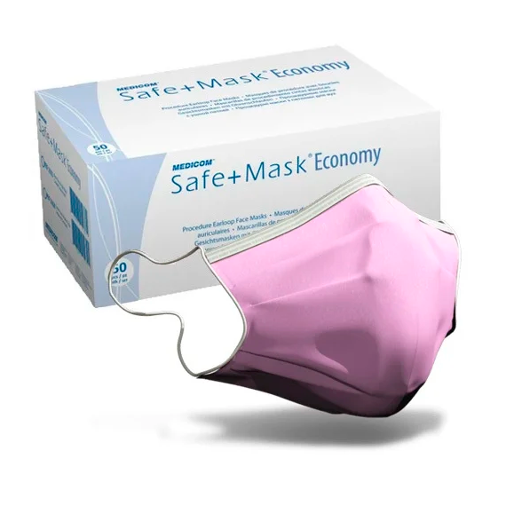 Маска защитная Medicom розовая, 50 шт