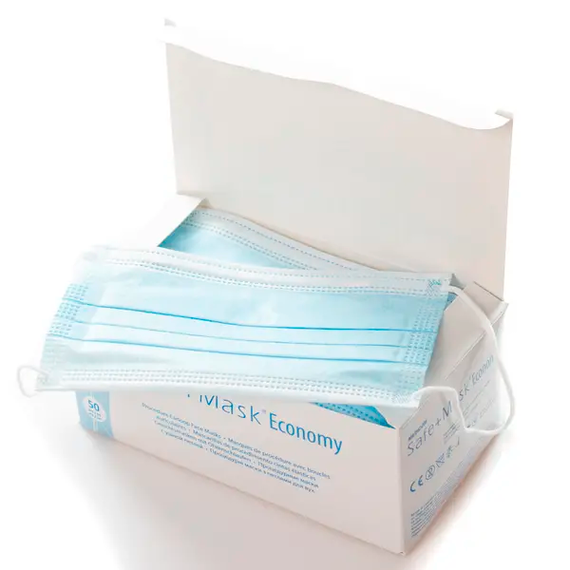 Маска захисна тришарова блакитна Medicom, 50 шт