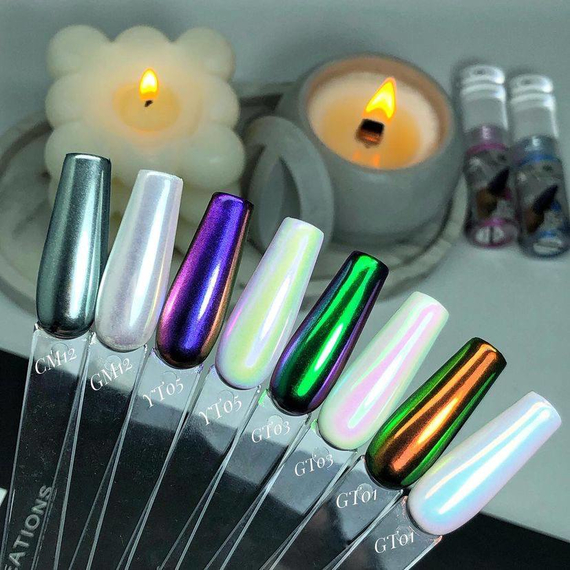 Жидкая втирка Global Liquid Powder GT03, персиково-зеленая, 8 г, изображение 2