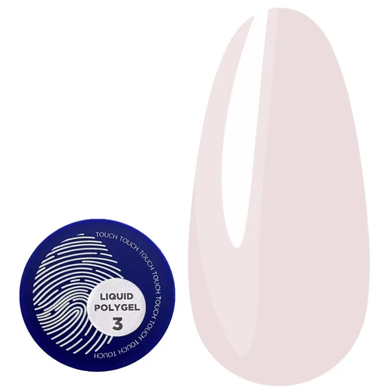 Акрил-гель для ногтей Touch Liquid Polygel №03, нежно-розовый, 15 мл, Цвет: Розовый
