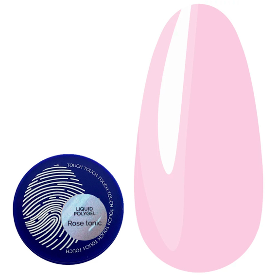 Акрил-гель для ногтей Touch Liquid Polygel Rose tonic, светло-розовый, 15 мл