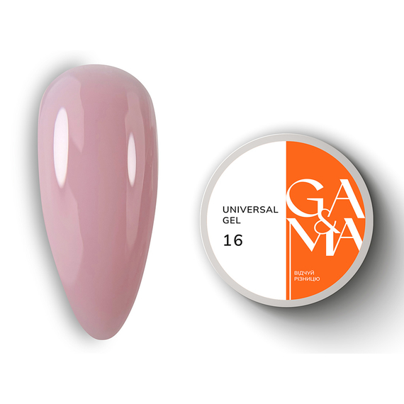 Universal gel GaMa Universal gel liquid No. 16, nude, 15 ml, Color: Nude, Volume: 15 ml