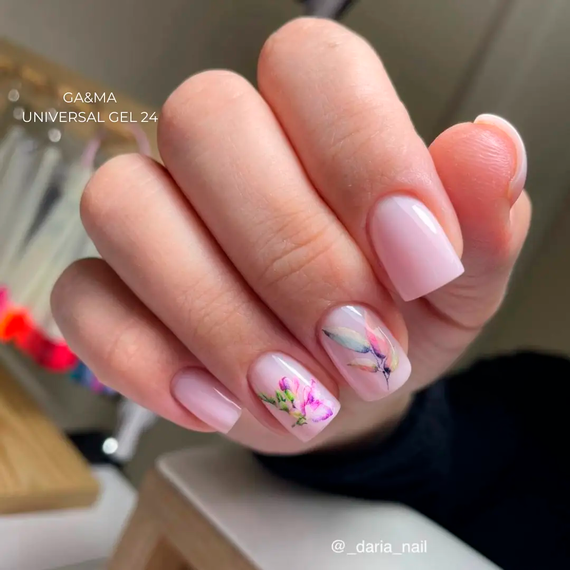 Universal gel GaMa Universal gel liquid No. 24, light pink, 15 ml, Color: Pink, Volume: 15 ml, 4 image