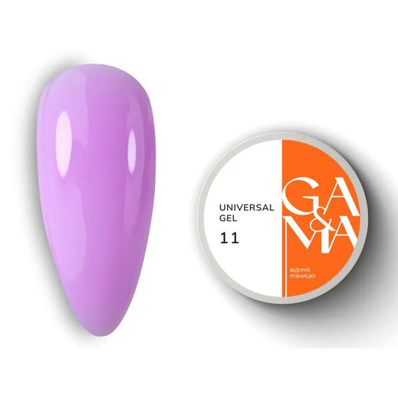 Гель универсальный GaMa Universal gel жидкий №11, насыщенно-розовый, 15 мл, Цвет: Розовый, Обьем: 15 мл