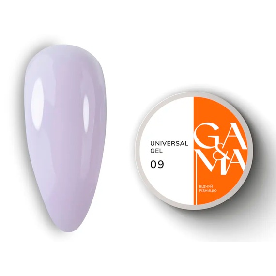 Гель универсальный GaMa Universal gel жидкий №09, лавандовый, 15 мл, Цвет: Лавандовый, Обьем: 15 мл