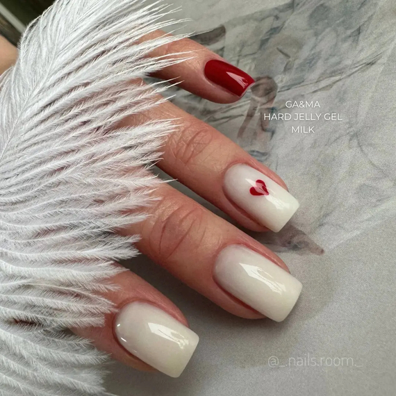 Гель-желе GaMa Hard Jelly gel Milk молочний, 15 мл, зображення 6