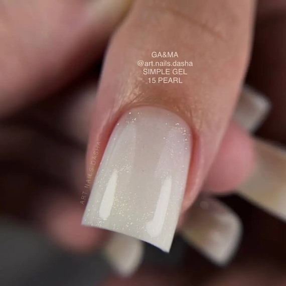 Гель GaMa Simple gel №15, жемчужный, 15 мл, изображение 4