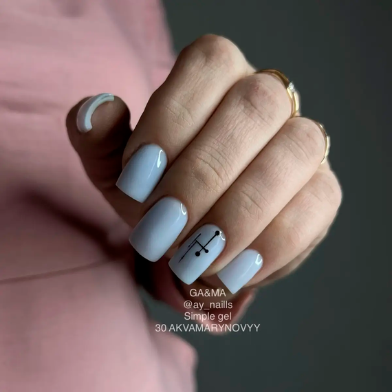 Гель GaMa Simple gel №30, аквамариновый, 15 мл, Цвет: Васильковый, изображение 5