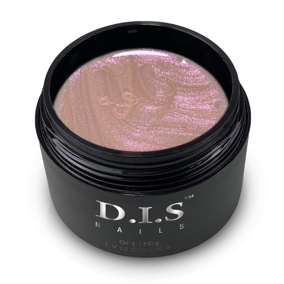 DIS Hard Flower Shimmer peach gel with pink shimmer, 50 ml