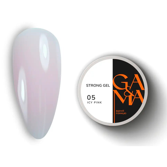 Гель стронг GaMa Strong Gel Icy Pink №05 нежный розовый, 30 мл