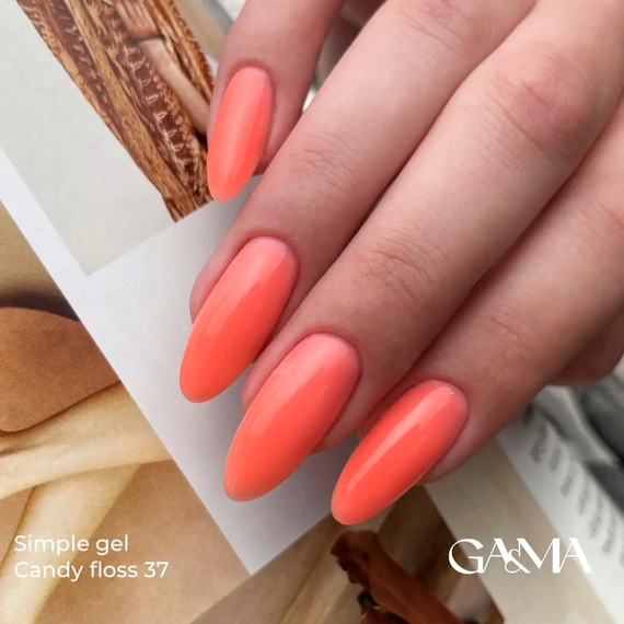 Гель GaMa Simple gel №37 Candy Floss, лососевый, 30 мл, Цвет: Лососевый, изображение 4