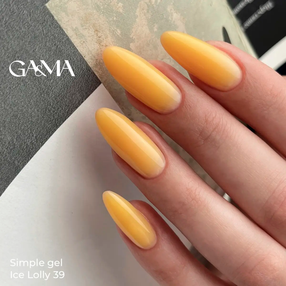 GaMa Simple gel No. 39 Ice Lolly, yellow, 30 ml, Color: Yellow, 4 image