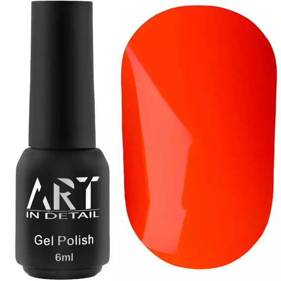 Гель-лак для ногтей ART NEON №009, оранжевый неоновый, 6 мл, Цвет: Оранжевый