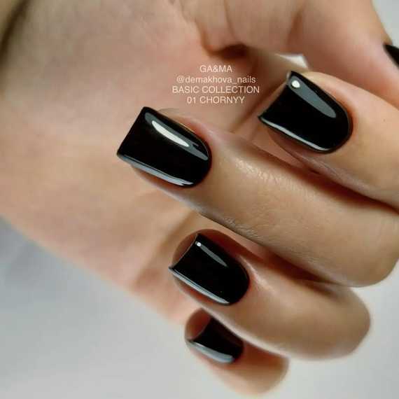Гель-лак для ногтей GaMa Basic collection №001 черный, 15 мл, Цвет: Черный, изображение 3