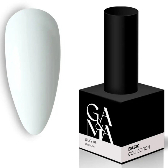 Гель-лак для ногтей GaMa Basic collection №003 белый, 15 мл, Цвет: Белый