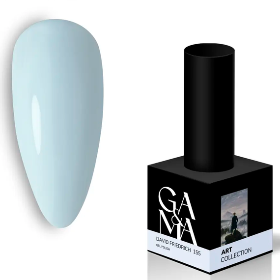Гель-лак для нігтів GaMa Art collection №155 David Friedrich світло-блакитний, 10 мл, Колір: Блакитний