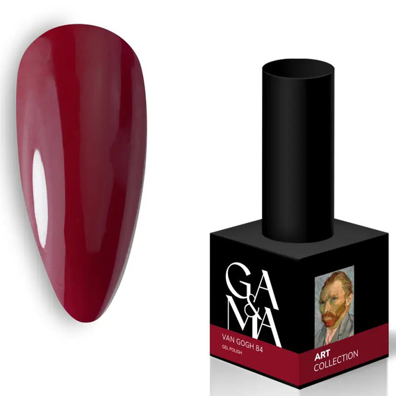 Гель-лак для ногтей GaMa Art collection №084 Van Gogh красный, 10 мл, Цвет: Красный
