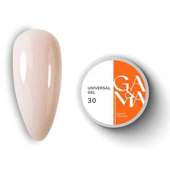 Гель універсальний GaMa Universal gel рідкий №30, світлий бежевий, 30 мл, Колір: Бежевий, Об`єм: 30 мл