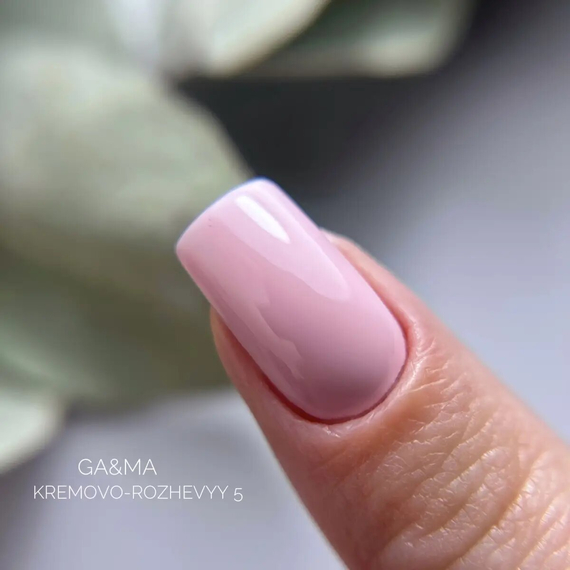 Гель-лак для ногтей GaMa Basic collection №005 кремово-розовый, 10 мл, Цвет: Розовый, изображение 2