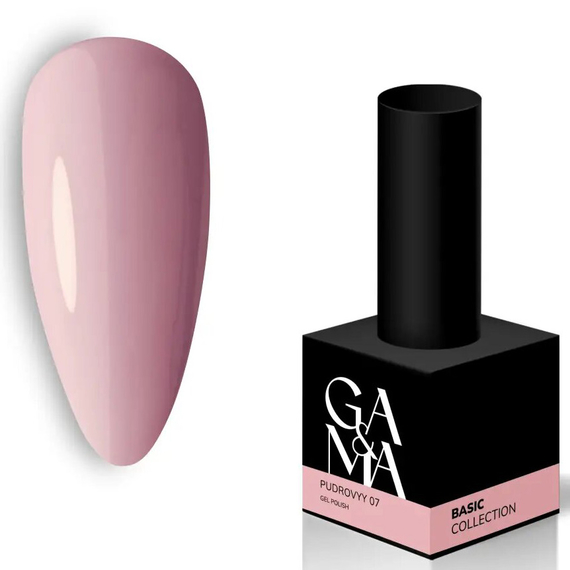 Гель-лак для ногтей GaMa Basic collection №007 пудровый, 10 мл, Цвет: Розовый