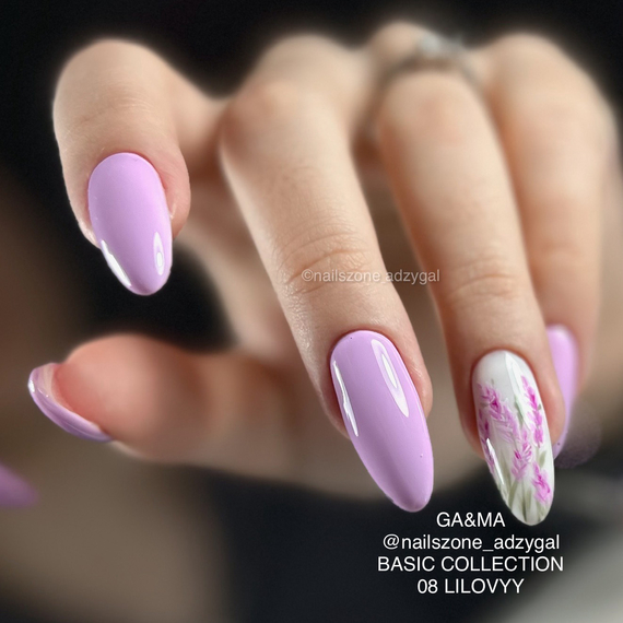Гель-лак для ногтей GaMa Basic collection №008 лиловый, 10 мл, Цвет: Лиловый, изображение 2