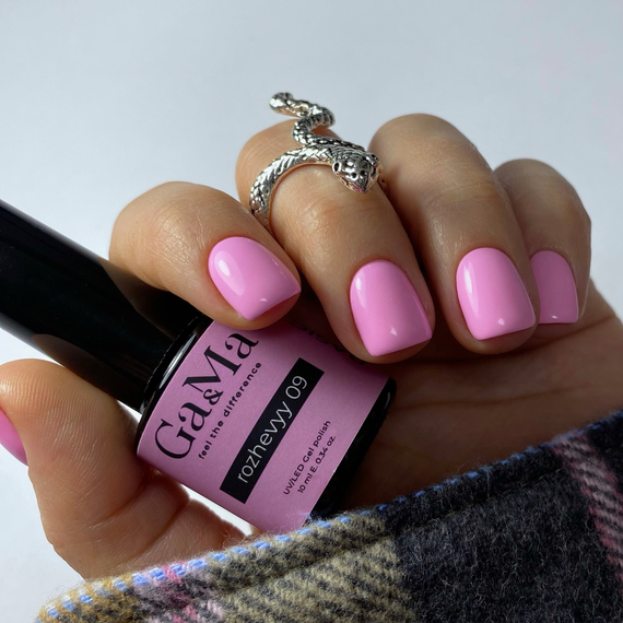 Гель-лак для ногтей GaMa Basic collection №009 розовый, 10 мл, Цвет: Розовый, изображение 2