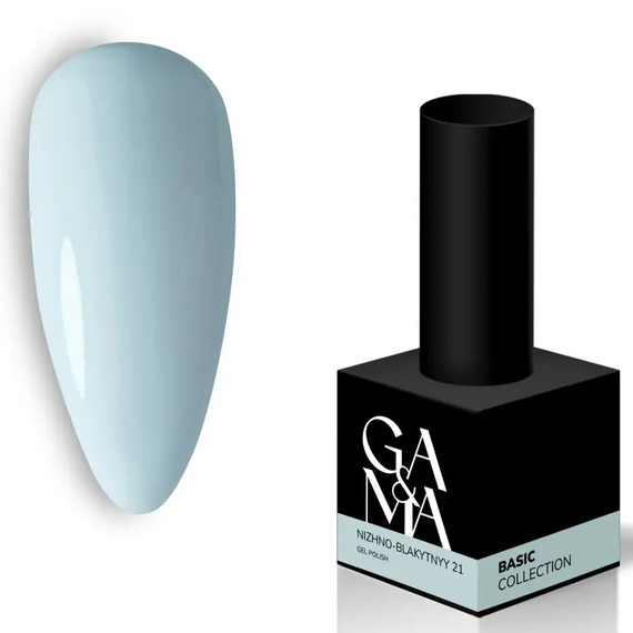 Гель-лак для ногтей GaMa Basic collection №021 нежно-голубой, 10 мл, Цвет: Голубой