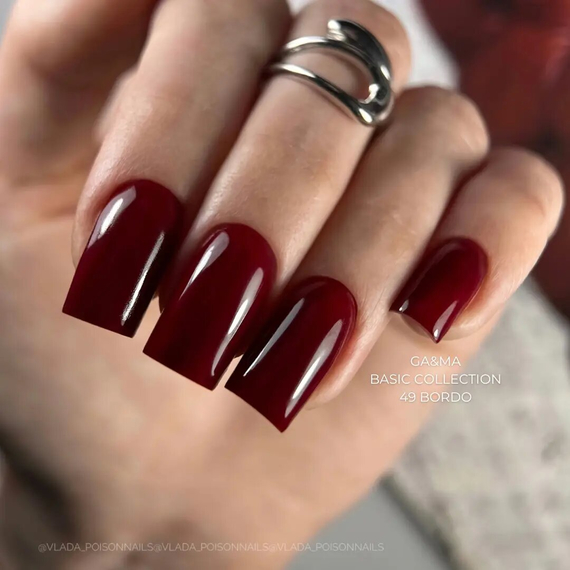 Гель-лак для ногтей GaMa Basic collection №049 бордо, 10 мл, Цвет: Бордовый, изображение 2