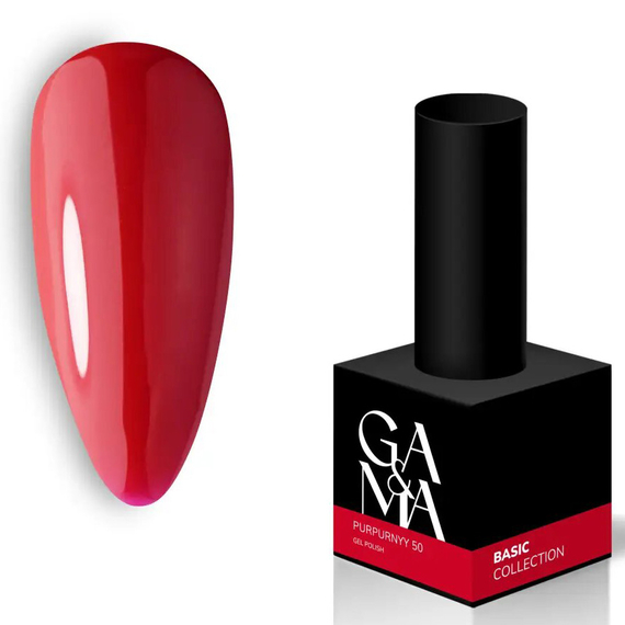 Гель-лак для ногтей GaMa Basic collection №050 пурпурный, 10 мл, Цвет: Красный
