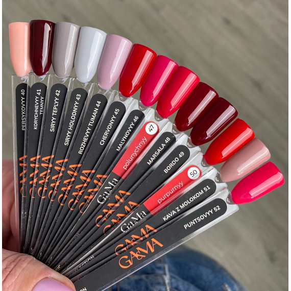 Гель-лак для ногтей GaMa Basic collection №050 пурпурный, 10 мл, Цвет: Красный, изображение 4