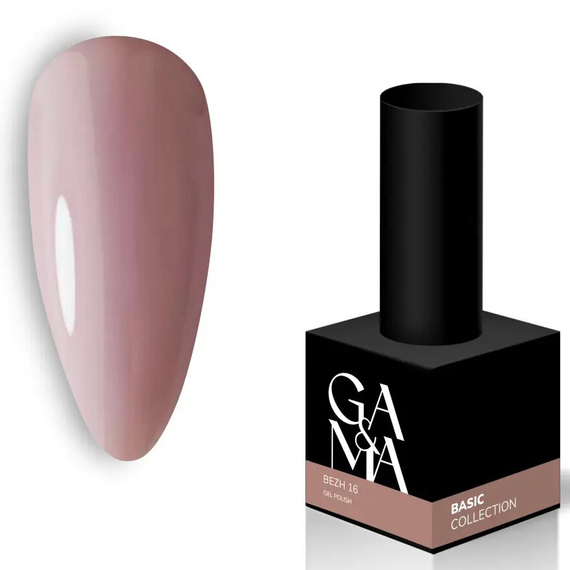 Гель-лак для ногтей GaMa Basic collection №016 беж, 10 мл, Цвет: Бежевый
