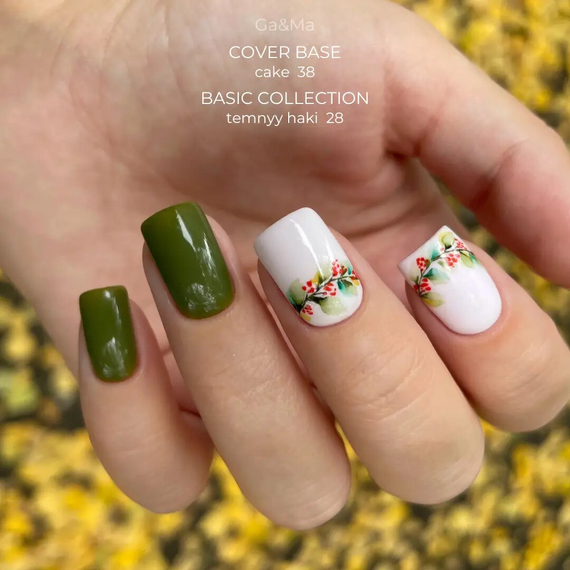 Гель-лак для ногтей GaMa Basic collection №028, темный хаки, 10 мл, Цвет: Хаки, изображение 2