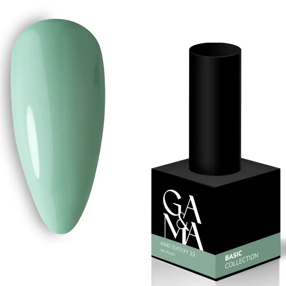 Гель-лак для ногтей GaMa Basic collection №033 светлый хаки, 10 мл, Цвет: Хаки