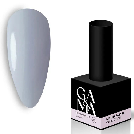 Gel nail polish GaMa Liquid pastel No. 118 Troyanda rose, 10 ml, Color: Grey