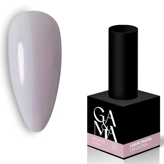 Gel nail polish GaMa Liquid pastel No. 117 Malva mallow, 10 ml, Color: Purple