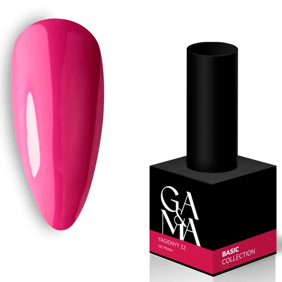 Гель-лак для ногтей GaMa Basic collection №012 ягодный, 10 мл, Цвет: Малиновый