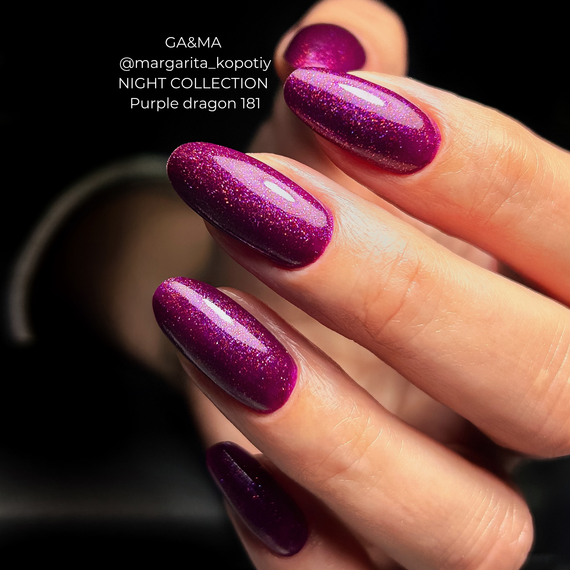 Гель-лак для нігтів GaMa Night collection №181 Purple dragon, 10 мл, Колір: Фіолетовий, зображення 3