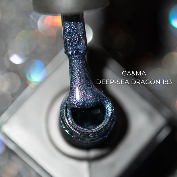 Гель-лак для нігтів GaMa Night collection №183 Deep-sea dragon, 10 мл, Колір: Синій, зображення 2