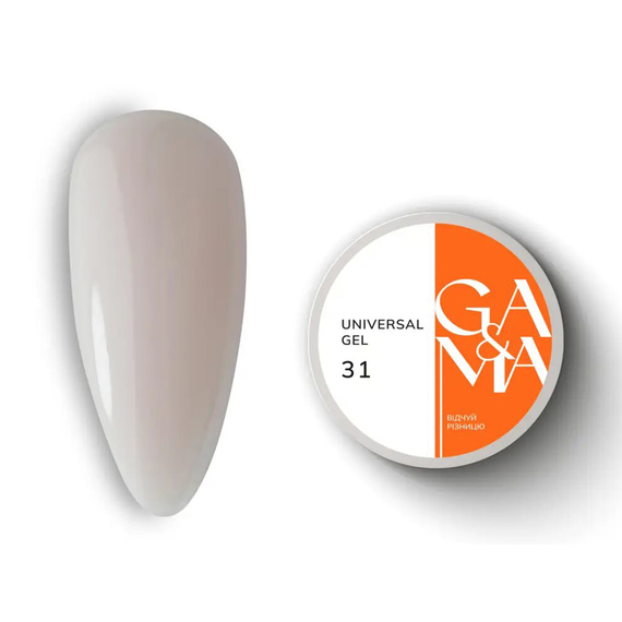 Гель универсальный GaMa Universal gel жидкий №31, кремовый, 30 мл, Цвет: Кремовый, Обьем: 30 мл