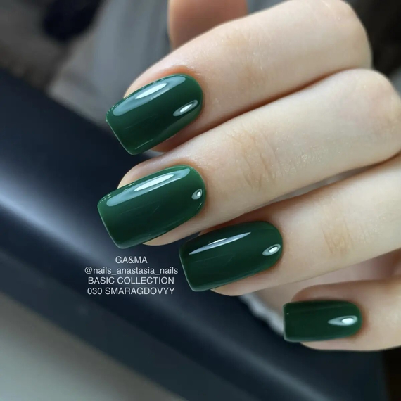 Гель-лак для ногтей GaMa Basic collection №030, изумрудный, 10 мл, Цвет: Изумрудный, изображение 3