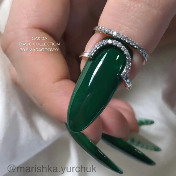 Гель-лак для ногтей GaMa Basic collection №030, изумрудный, 10 мл, Цвет: Изумрудный, изображение 4