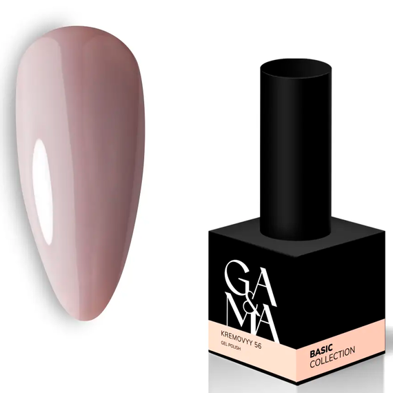 Гель-лак для ногтей GaMa Basic collection №056, кремовый, 10 мл, Цвет: Бежевый